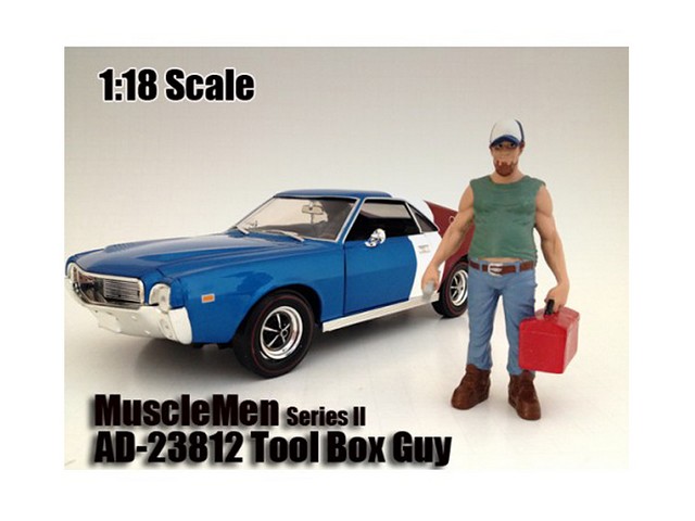23812 Musclemen Tool Box Guy Figure For 1-18 Scale Models