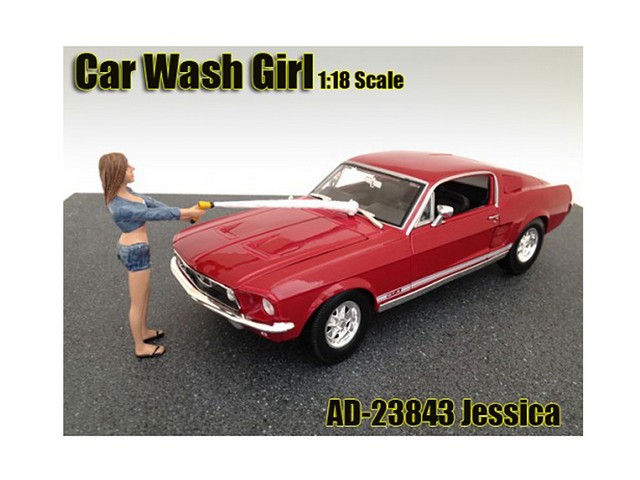 23843 Car Wash Girl Jessica Figurine Figure For 1-18 Models