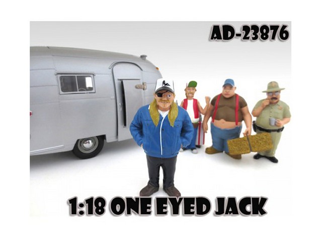 23876 One Eyed Jack Trailer Park Figure For 1-18 Scale Diecast Model Cars