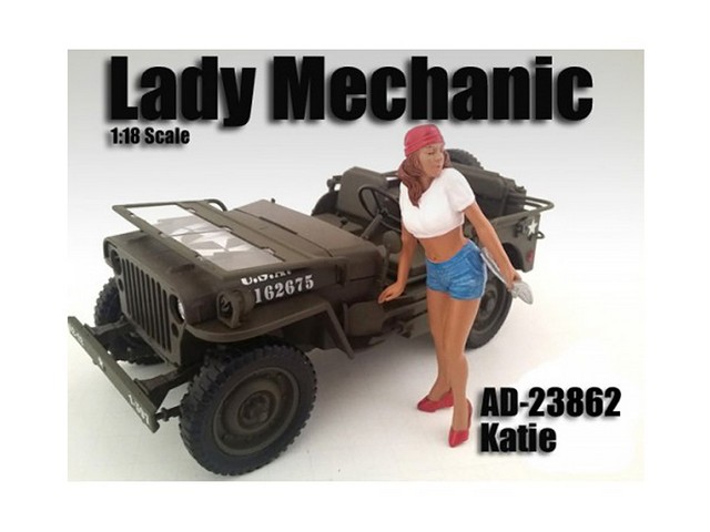 23862 Lady Mechanic Katie Figure For 1-18 Scale Models