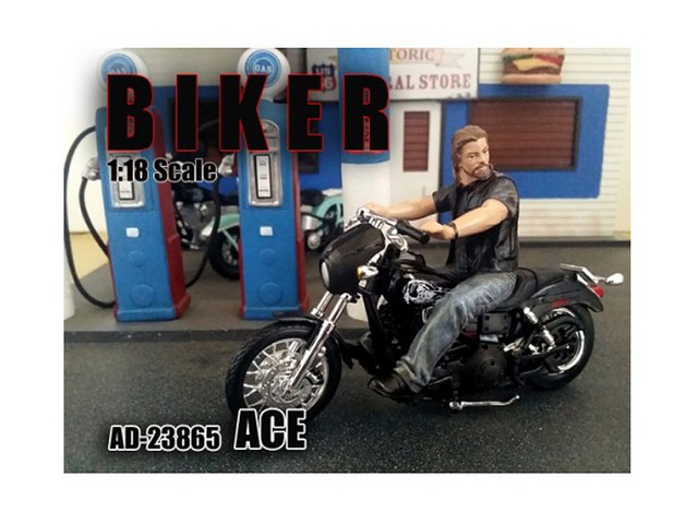 23865 Biker Ace Figure For 1-18 Scale Models