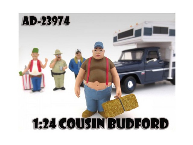 23974 Cousin Budford Trailer Park Figure For 1-24 Scale Diecast Model Cars
