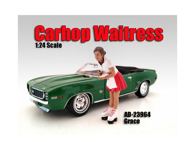 23964 Carhop Waitress Grace Figure For 1-24 Scale Models