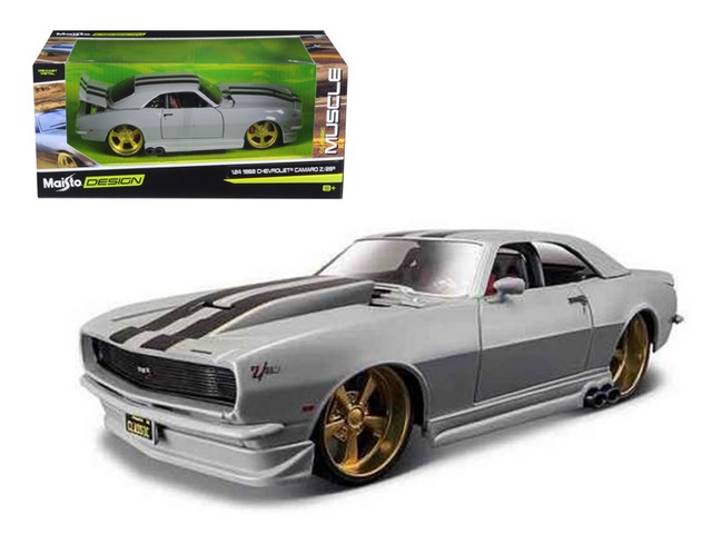 Maisto 32508sil 1968 Chevrolet Camaro Z By 28 Silver Classic Muscle 1-24 Diecast Model Car