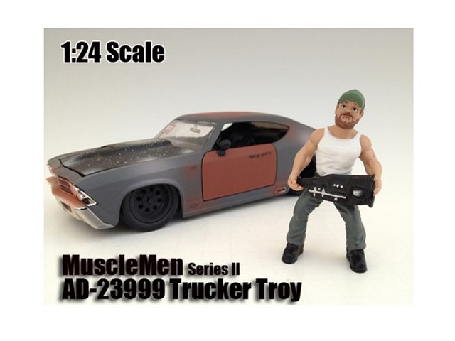 23999 Musclemen Trucker Troy Figure For 1-24 Scale Models