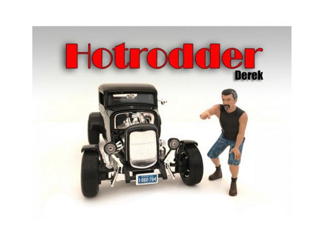 24007 Hotrodders Derek Figure For 1-18 Scale Models