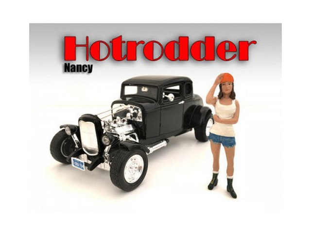 Ad24008 Hotrodders Nancy Figure For 1-18 Scale Models