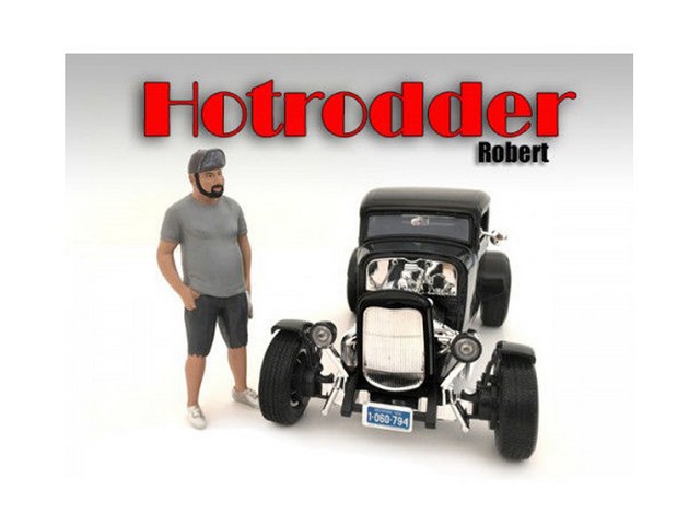24009 Hotrodders Robert Figure For 1-18 Scale Models