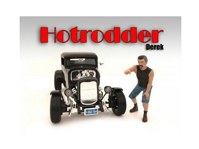 24027 Hotrodders Derek Figure For 1-24 Scale Models