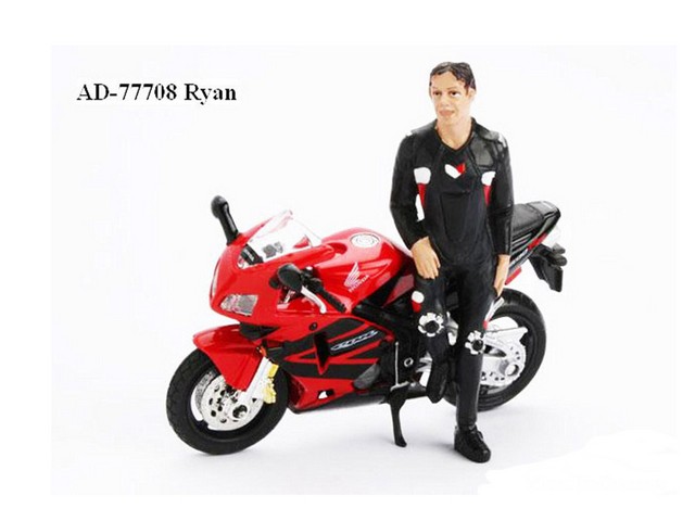 77708 Biker Ryan Figure For 1-18 Diecast Models
