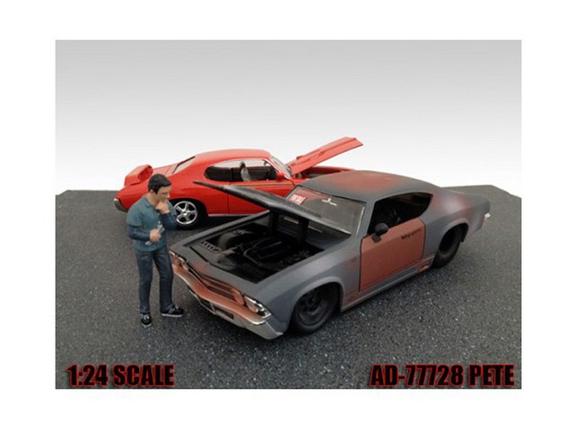 77728 Mechanic Pete Figure For 1-24 Diecast Model Cars