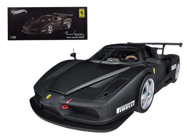 X5488 Ferrari Enzo Monza Test Car 2003 Matt Black Elite Edition 1-18 Diecast Car Model