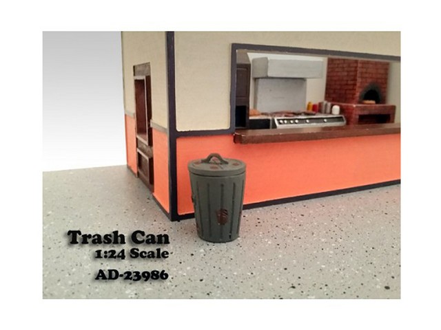 23986 Trash Can Accessory Set Of 2 For 1-24 Scale Models