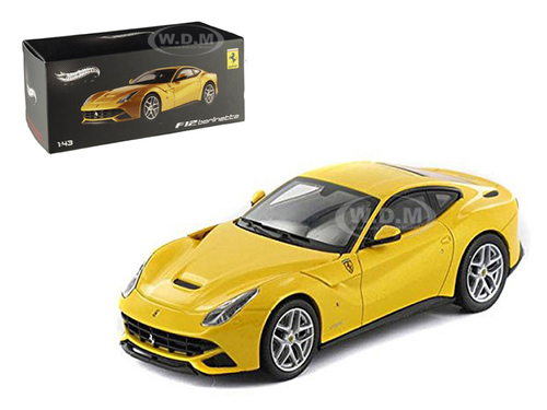 X5500 Ferrari F12 Berlinetta Yellow Elite Edition 1-43 Diecast Car Model