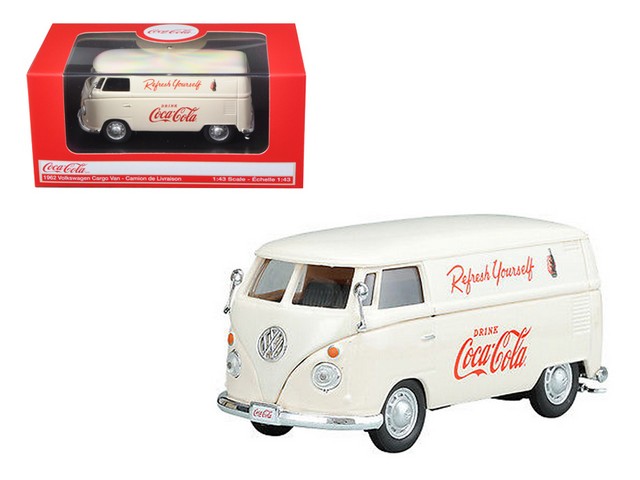 1962 Volkswagen Coca Cola Cargo Van Cream 1-43 Diecast Model