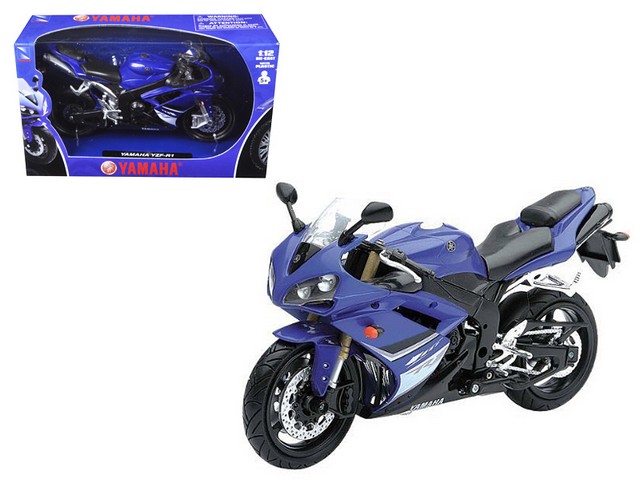 2008 Yamaha Yzf-r1 Blue Motorcycle Model 1-12