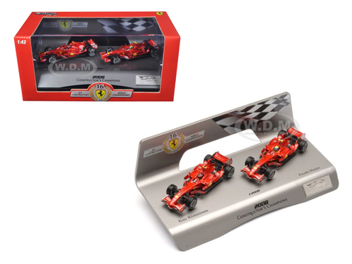 L8784 Ferrari F1 F2008 Constructors Champions Kimi Raikkonen & Felipe Massa 1 Of 5000 Made 1-43 Diecast Model Car