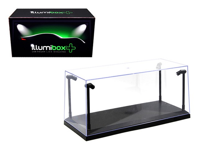 14001 Collectible Display Show Case With Led Lights For 1-18 1-24 Models With Black Base