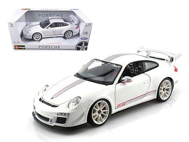 B 11036w Porsche 911 Gt3 Rs 4.0 White 1-18 Diecast Car Model
