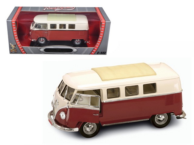 92328bwn 1962 Volkswagen Microbus Brown 1-18 Diecast Car Model