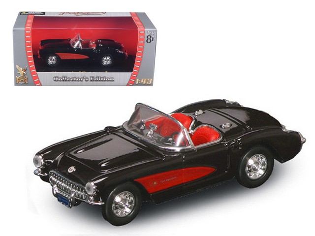 94209bk 1957 Chevrolet Corvette Black 1-43 Diecast Model Car