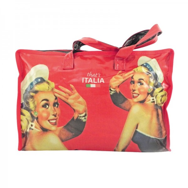 Thbo04 Shopper Pin Up Tote Bag - Red - 11.8 X 4.7 X 17.7 In.