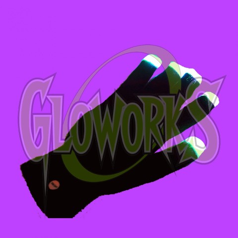1 Pair Led Black Glove, Multi Color - Pack Of 12
