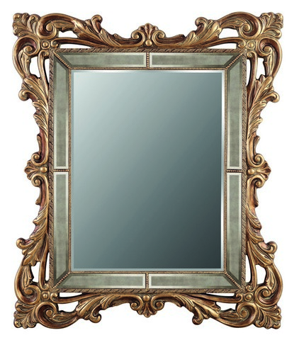 Galaxy Home Decorations G005 Traditional Gold Wall Mirror - 74.4 X 63 X 2.95 In.