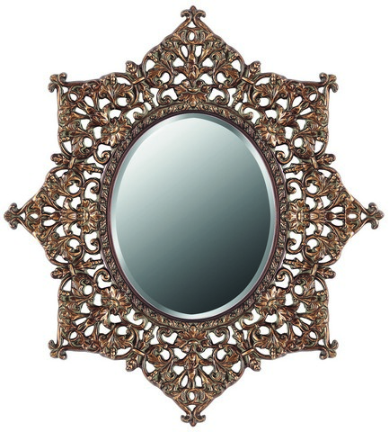 Galaxy Home Decorations G066 Sunburst Traditional Gold Wall Mirror - 58.3 X 54 X 2.17 In.