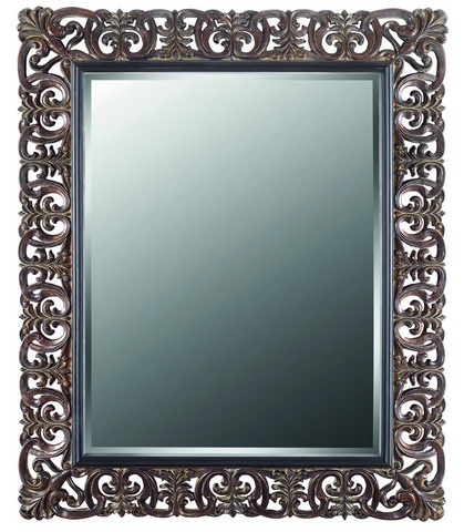 Galaxy Home Decorations G071 Traditional Brown Wall Mirror - 59.1 X 70.9 X 3.2 In.