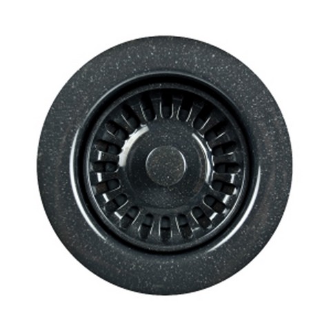 190-9268 4.5 X 4.5 X 3.5 In. Speckled Granite Sink Strainer, Plastic - Black