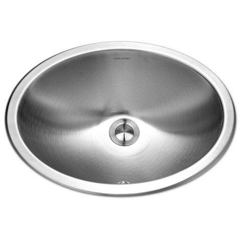 Opus Series Undermount Stainless Steel Oval Bowl Lavatory Sink With Overflow