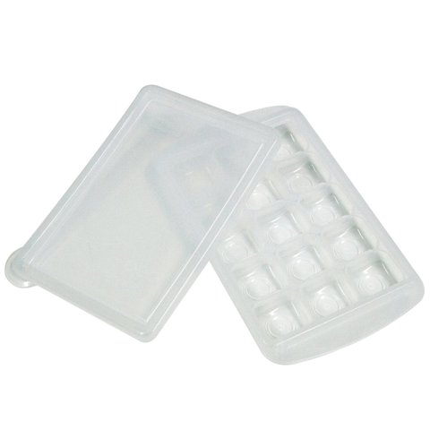 Rb-15 Easily Pop Out 15 Compartment Ice Cube Bpa-free Pe Tray With Clear Lid