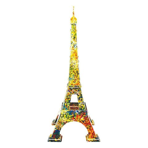 Sp14-0431 Eiffel Tower With Ywes Charnay Festival 3d Puzzle, 46 Piece