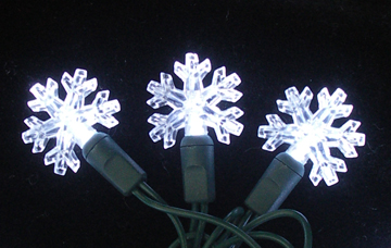 Kellogg Plastics 52413 1.25 In. Holiday & Christmas Indoor & Outdoor Led- Pure White - Snowflake