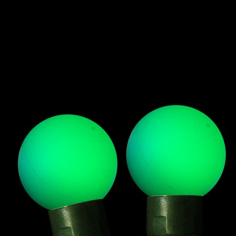 Kellogg Plastics 59309 0.75 In. Holiday & Christmas Indoor & Outdoor Led- Green - Frosted Ball