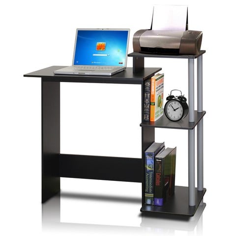 Efficient Home Laptop Notebook Computer Desk, Black & Grey - 33.6 X 39.6 X 15.6 In.