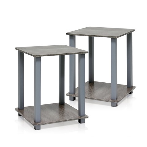 Simplistic End Table, French Oak Grey - 19.6 X 15.6 X 15.6 In. - Set Of 2