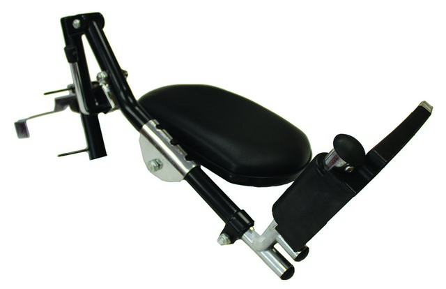Frb452r Top Latch Black Legrest Hemi Spacing Plastic Footrest Wheelchair - Right