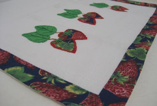 Ttt-083 Hand Crocheted Strawberry Tea Towel