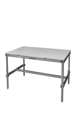 Poly Top Aluminum I-frame Table, 34 To 35.5 X 30 X 24 In.