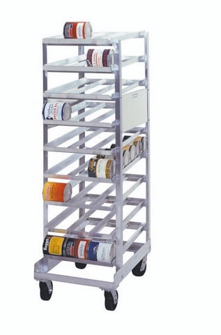 Prairie View Cr162c Mobile Full Size Can Racks, 80 X 25 X 36 In.