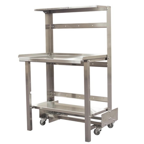 Prairie View Rtw246036c Stainless Steel Mobile Retractable Prep Station - 60 X 24 X 36 In.