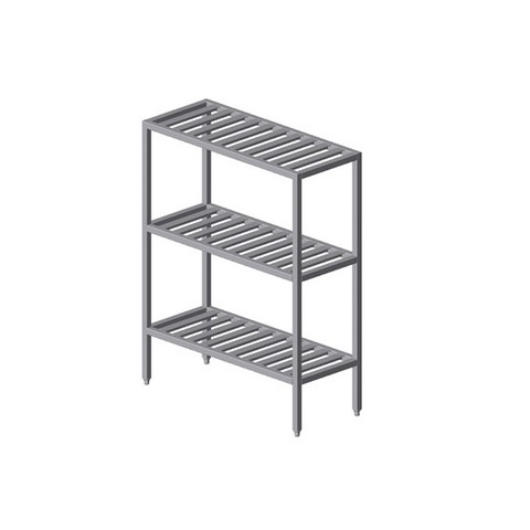 Prairie View Swt204836-2 Aluminum Institutional T-bar Shelving With 2 Tier - 48 X 20 X 36 In.