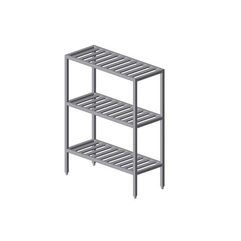 Prairie View Swt204860-2 Aluminum Institutional T-bar Shelving With 2 Tier - 48 X 20 X 60 In.