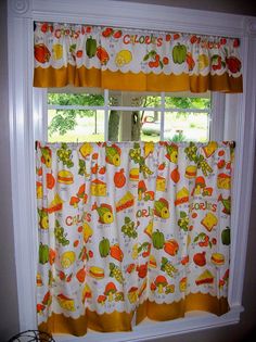 Grand Vegetable Embroidered Kitchen Curtain