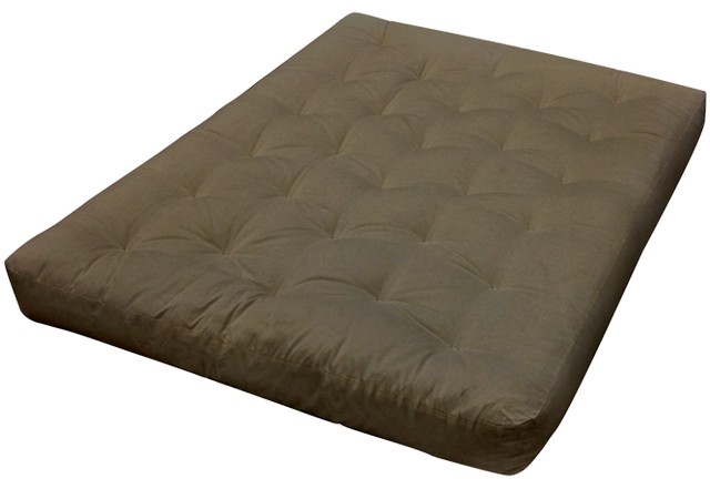 604 4 In. All Cotton Microfiber Futon Mattress, Sage - Twin