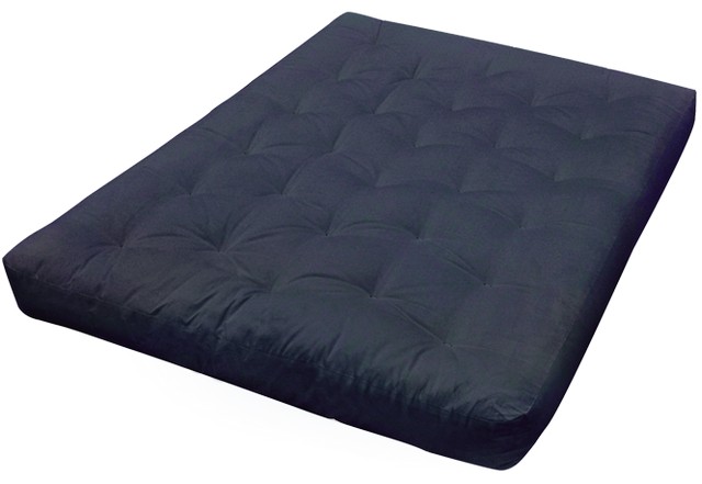 604 4 In. All Cotton Loveseat 54 X 54 In. Microfiber Futon Mattress, Blue