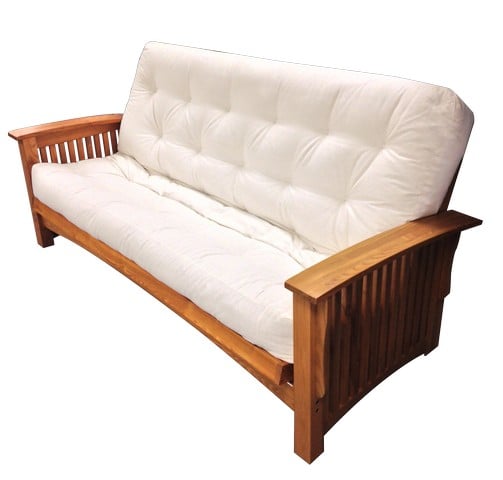 604 4 In. All Cotton Leather Futon Mattress, Full Size