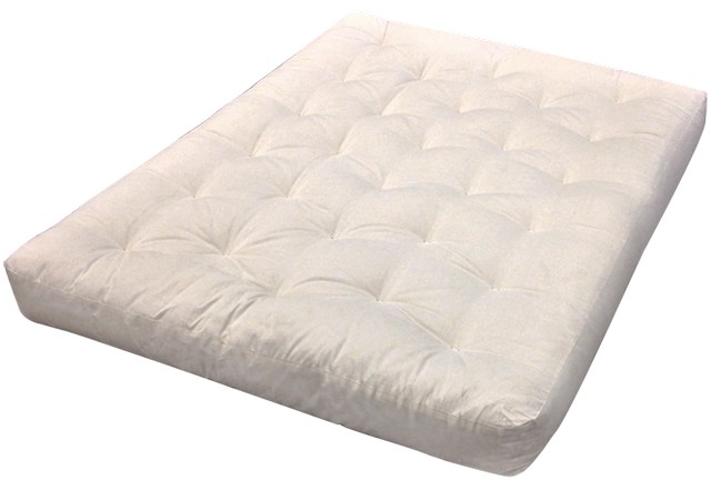 606 6 In. All Cotton Futon Mattress, Natural - Full Size